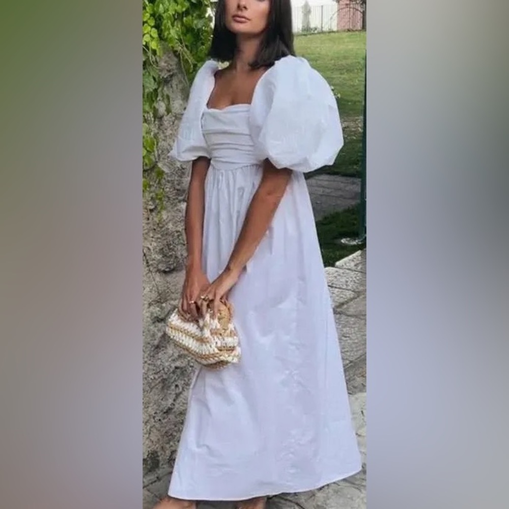 Blogger’s Favorite White Poplin Maxi Dress Zara